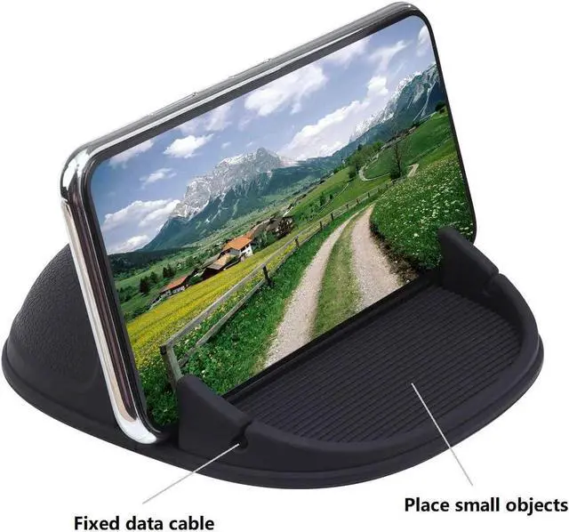 Alt view image 3 of 7 - Car Phone Holder, Anti-Slip Silicone Dashboard Car Pad Compatible with iPhone, Samsung, Android Smart Phones, GPS, KGs3 and More