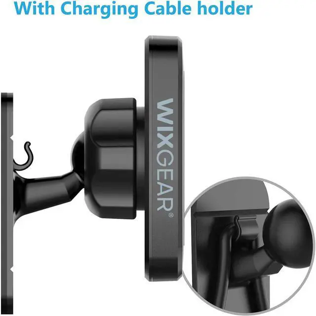 Alt view image 5 of 7 - Magnetic Phone Car Mount, WixGear Universal Stick On Dashboard Magnetic Car Mount Holder, for Cell Phones and Mini Tablets with Fast Swift-snap Technology, (New Rectangle Stronger Design)