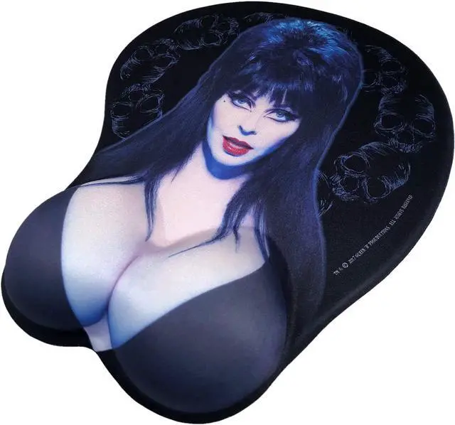 Alt view image 2 of 4 - Elvira Mistress of The Dark Official Mouse Pad with Silicon Gel Wrist Rest