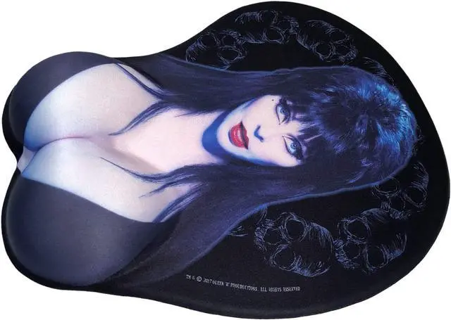 Alt view image 3 of 4 - Elvira Mistress of The Dark Official Mouse Pad with Silicon Gel Wrist Rest
