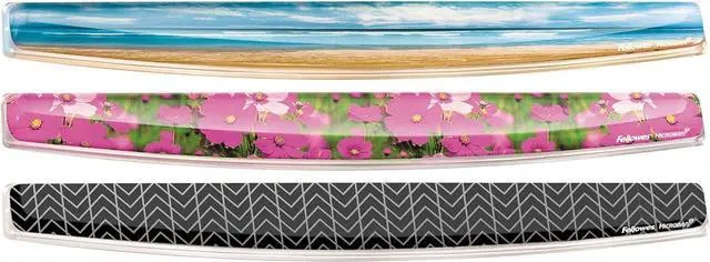Alt view image 2 of 3 - Fellowes Photo Gel Keyboard Wrist Rest with Microban Protection, Pink Flowers (9179101)