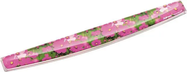 Main image of Fellowes Photo Gel Keyboard Wrist Rest with Microban Protection, Pink Flowers (9179101)