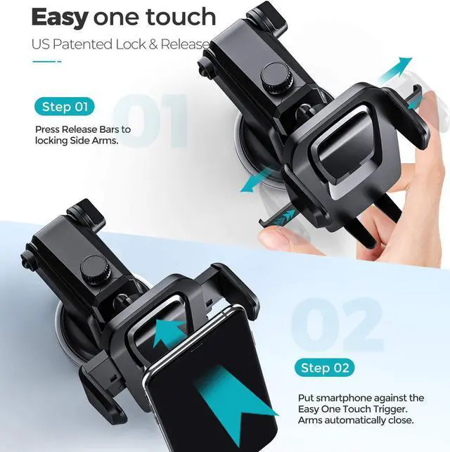 Alt view image 5 of 7 - ORIbox Car Phone Mount, Dashboard Car Phone Holder, Washable Strong Sticky Gel Pad Fit for All Cell Phones