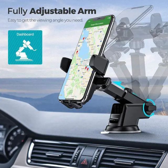 Alt view image 3 of 7 - ORIbox Car Phone Mount, Dashboard Car Phone Holder, Washable Strong Sticky Gel Pad Fit for All Cell Phones