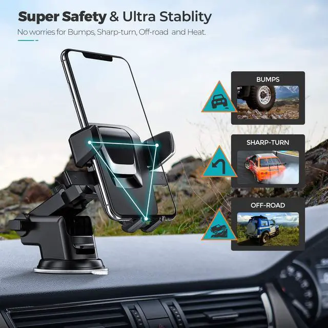 Alt view image 7 of 7 - ORIbox Car Phone Mount, Dashboard Car Phone Holder, Washable Strong Sticky Gel Pad Fit for All Cell Phones