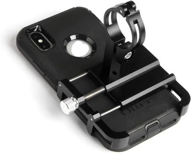 Alt view image 2 of 4 - GUB Thick Case Design Bike & Motorcycle Phone Mount Handlebar Holder Adjustable Compatible with iPhone XR Xs 7s 8 Plus,Compatible with SamsungS7/S6/Note5/4,Any Phones with Thick Phone Case (Black)
