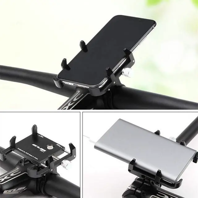 Alt view image 3 of 4 - GUB Thick Case Design Bike & Motorcycle Phone Mount Handlebar Holder Adjustable Compatible with iPhone XR Xs 7s 8 Plus,Compatible with SamsungS7/S6/Note5/4,Any Phones with Thick Phone Case (Black)
