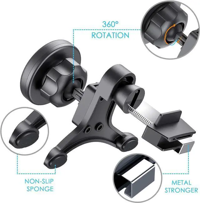 Alt view image 3 of 7 - WixGear Car Mount, Universal Air Vent Magnetic Car Mount Holder, with Fast Swift-Snap Technology for All Smartphones