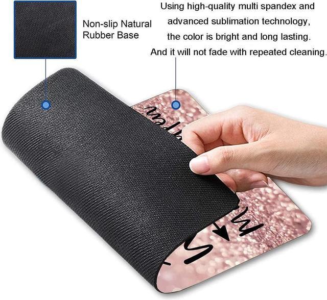 Alt view image 2 of 6 - Inspirational Quote Mouse Pad Stay Positive Work Hard and Make It Happen Motivational Pad for Women Square Waterproof Non-Slip Rubber Base MousePads Office Laptop