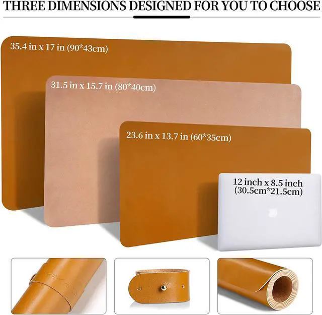 Alt view image 2 of 7 - Mouse Pad Desk Mat Map, Microfiber Leather Desk pad Large Mouse pad, Waterproof Desk Mat for Desktop 31'x15.5' Brown