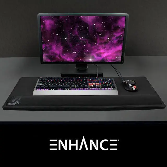 Alt view image 3 of 7 - XXL Large Mouse Pad for Desk with 2XL Ergonomic Memory Foam Wrist Rest Support (31.5 x 13.78 x 1 inches) - Desk Pad with Anti-Fray Stitching & Soft Cushion Mat Surface Designed in The U.S.