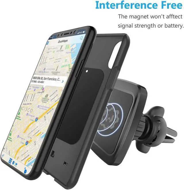Alt view image 6 of 7 - Magnetic Phone Car Mount Universal Twist-Lock Air Vent Magnetic Car Phone Mount Holder Phone Holder for Car Compatible with Cell Phones with Swift-Snap