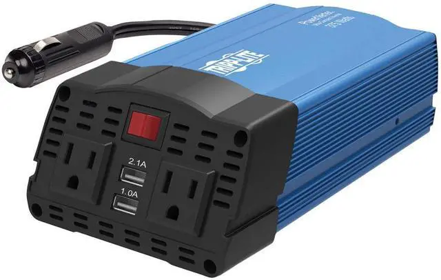 Alt view image 9 of 20 - Tripp Lite 375 Watts Car Power Inverter 2 Outlets 2-Port USB Charging AC to DC (PV375)