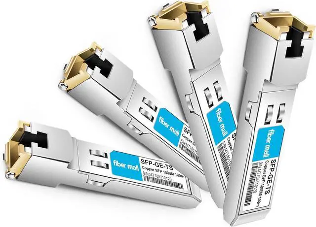 Main image of SFP to RJ45 for HPE Procurve J8177C J8177B HPE Aruba J8177D J8177DCM JL747A 1000BASE-T SFP Copper RJ-45 100m Transceiver Module Pack of 4