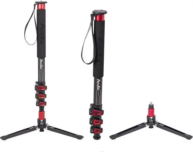 Main image of A324D Aluminum 67 Inch Camera Monopod Professional Telescopic Video Monopods Base Tripod for Canon Nikon Sony Olympus Panasonic DSLR Black -