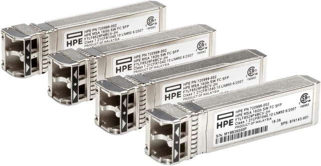 Main image of Hewlett Packard Enterprise HP MSA 16Gb Short Wave Fibre Channel SFP+ 4-Pack Transceiver