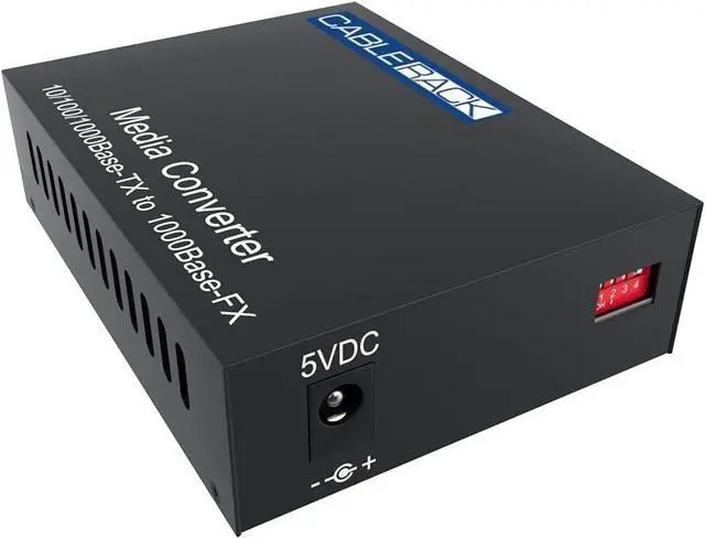Alt view image 4 of 5 - Gigabit Media Converter LC Multi-Mode Fiber Media Converter, up to 550m, 10/100/1000Base-Tx to 1000Base-SX (SX Transceiver Included) by CableRack