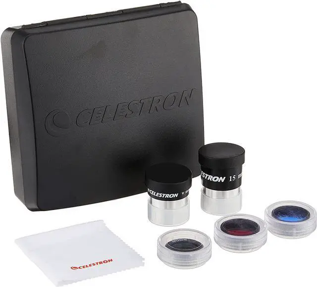 Main image of Xiaogan - PowerSeeker Telescope Accessory Kit - Includes 2x 1.25  Kellner Eyepieces, 3 Colored Telescope Filters, and Cleaning Cloth - Telescope Eyepiece Kit for Beginners