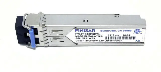 Alt view image 3 of 3 - Finisar Industrial Temperature 1.25 Gb/s RoHS Compliant Long-Wavelength Pluggable SFP Transceiver FTLF1318P3BTL