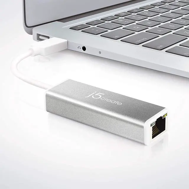 Alt view image 3 of 7 - j5create USB 3.0 to RJ45 Gigabit Ethernet Adapter, 10/100/1000 Ethernet LAN Network Adapter for Mac, Windows 11/10/8.1/7, Chrome OS, Desktop, Laptop (JUE130)