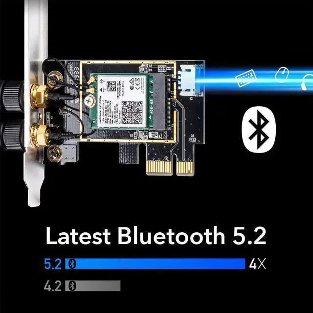 Alt view image 7 of 7 - Cudy New AX3000 Wireless WiFi 6 PCIe Card for PC, Bluetooth 5.2, AX200, 3000Mbps WiFi 6 Speed, Bluetooth 5.2/5/4.2/4.0, 802.11ax/ac/a/b/g/n, Windows 11, 10, WE3000 V2