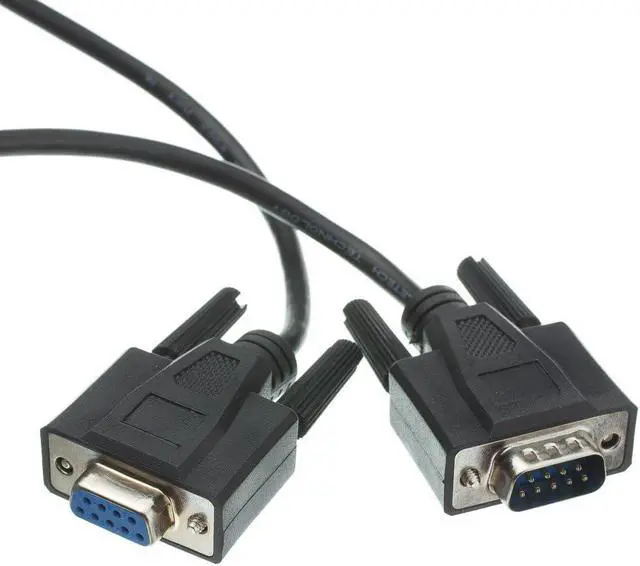 Main image of CableWholesale 6-Feet DB9 Male/DB9 Female 9C Serial Cable, Black (10D1-03206BK)