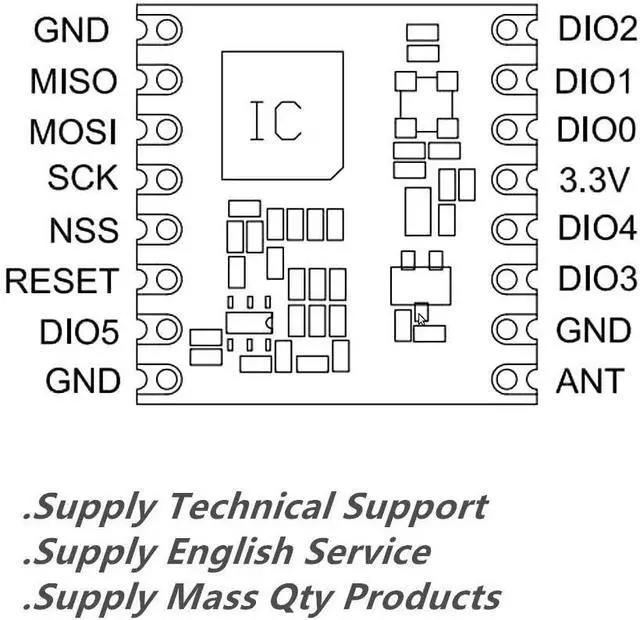 Alt view image 3 of 3 - HopeRF RFM95W 915Mhz, LoRa Ultra Long Range Transceiver, SX1276 Compatible, Supply Technical Support, Ship from US Within 1 Day.