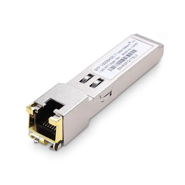 Main image of Cable Matters 1000BASE-T Gigabit SFP to RJ45 Copper Ethernet Modular Transceiver for Cisco, Ubiquiti, TP-Link, Huawei, Netgear, and Supermicro Equipment