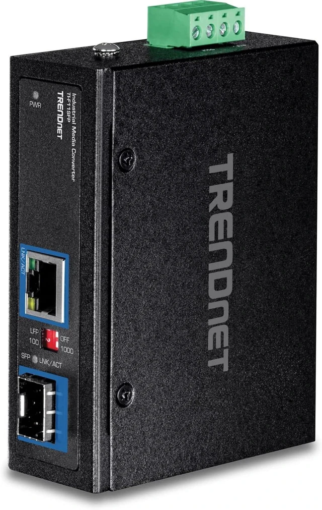 Alt view image 2 of 7 - TRENDnet Hardened Industrial Gigabit Media Converter and 100Base-FX Multi-Mode SFP Module, Up to 80 km Distances