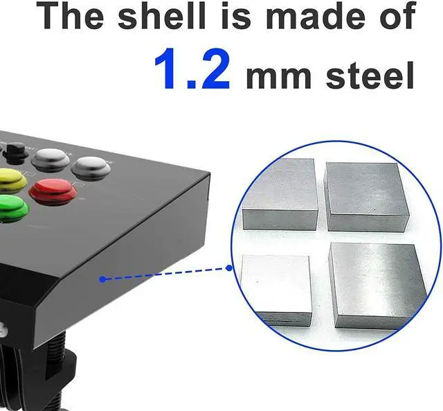 Alt view image 6 of 7 - Fight Stick, 2 players PC Street Fighter Video Game Controller Fighting Joystick for PC, Nintendo Switch, NEOGEO Mini, NeoGeo Pro, PS3,Raspberry Pi, PS Classic, Android