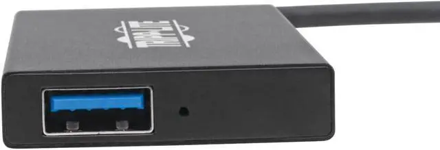 Alt view image 5 of 6 - Tripp Lite Gen 1 USB-C Hub, Portable USB-C to USB-A Splitter for Charging and Data Transfer, Thunderbolt 3, 5 Gbps, 1.5 A, Aluminum (U460-004-4A-Al)