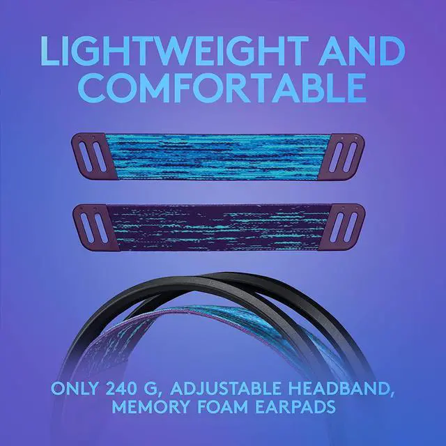 Alt view image 2 of 7 - G335 Wired Gaming Headset, with Flip to Mute Microphone, 3.5mm Audio Jack, Memory Foam Earpads, Lightweight, Compatible with PC, PlayStation, Xbox, Nintendo Switch - Black