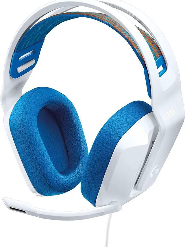 Main image of G335 Wired Gaming Headset, with Flip to Mute Microphone, 3.5mm Audio Jack, Memory Foam Earpads, Lightweight, Compatible with PC, PlayStation, Xbox, Nintendo Switch - White