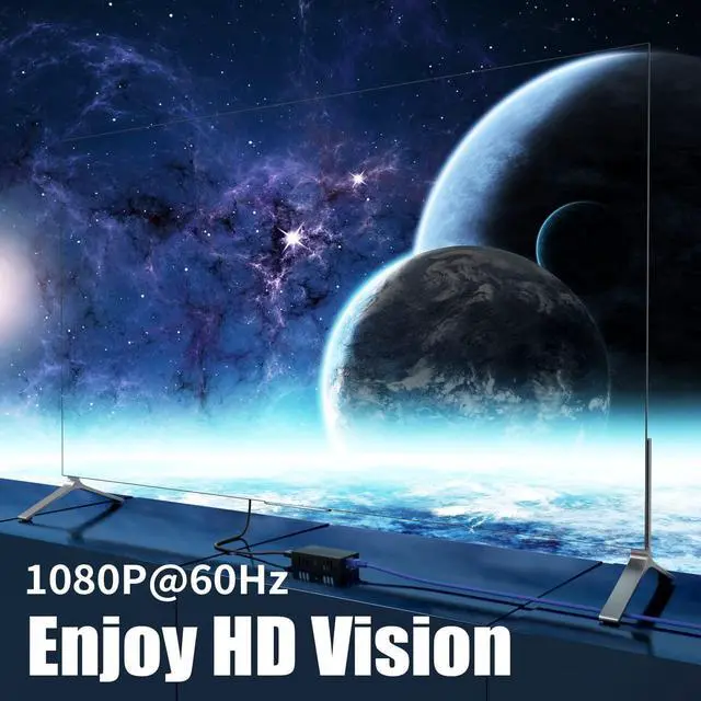 Alt view image 5 of 7 - HDMI Extender Splitter 1x2 1080P@60Hz Over Cat 5E/6/7 Ethernet Cable 50m (165ft) Support 2 HDMI loopout EDID Copy POC Function (1 in 2 Out)