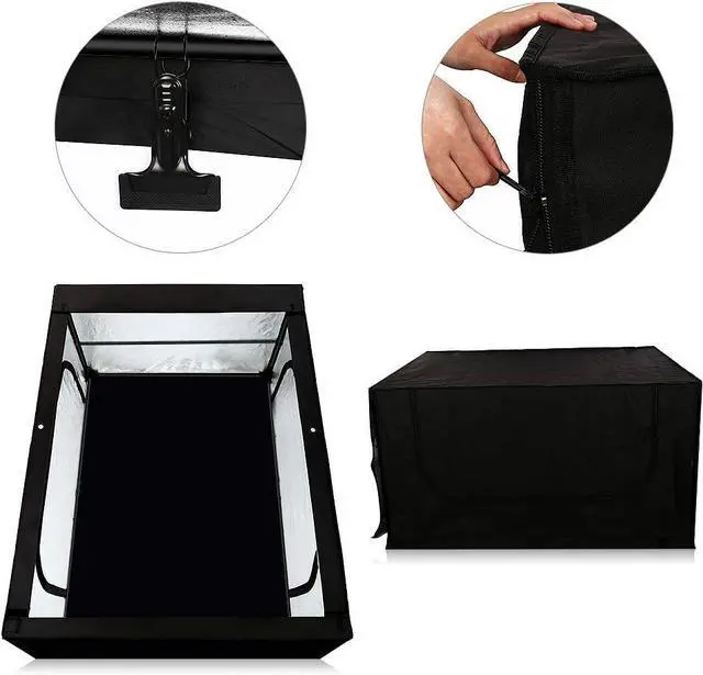 Alt view image 4 of 7 - Professional Photo Light Box Photography Studio Dimmable LED Large Shooting Tent Cube 47x39x78inch Video Continuous Lighting Lightbox Soft Box with 3 Colors PVC Backdrops and Carrying Bag