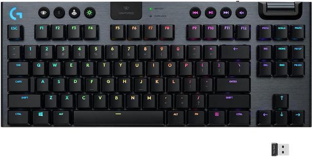 Alt view image 8 of 8 - Logitech G915 TKL 920-009495 Tenkeyless LIGHTSPEED Wireless RGB Mechanical Backlit USB Gaming Keyboard GL Tactile Switch, Carbon