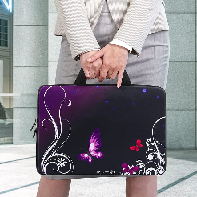 Alt view image 2 of 7 - iColor 14 15 15.4 15.6 inch Laptop Handle Bag Computer Protect Case Pouch Holder Notebook Sleeve Neoprene Cover Soft Carring Travel Case for Toshiba Chromebook Purple ICB-01