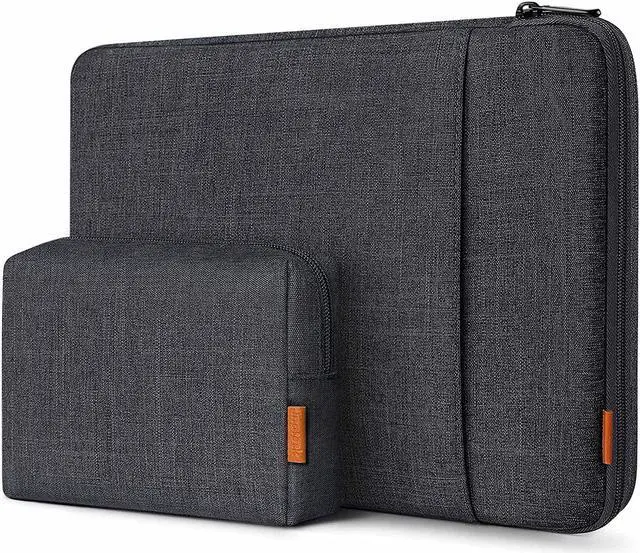 Main image of Inateck 360° Protection 15-15.6 inch Laptop Sleeve case Bag Compatible with 15-15.6 inch laptops/Chromebooks/notebooks, Shockproof Protective - Black Gray