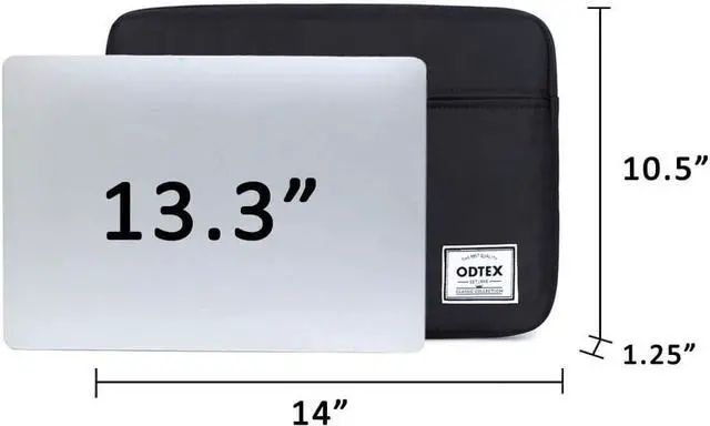 Alt view image 6 of 7 - Padded Laptop Sleeve Bag with Small Charger Case Compatible with Macbook Pro Air 13 inch 13.3 inch-14 inch Chromebook Notebook  Inspiron Surface Book