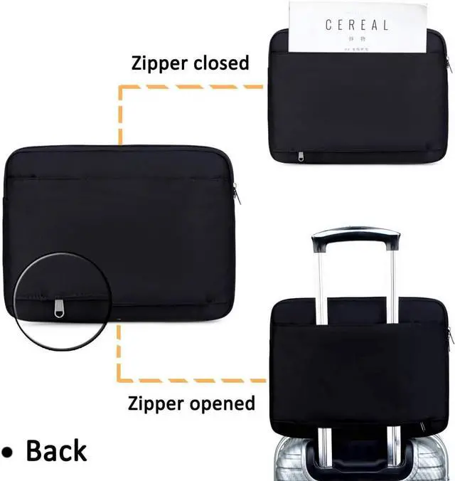 Alt view image 5 of 7 - Padded Laptop Sleeve Bag with Small Charger Case Compatible with Macbook Pro Air 13 inch 13.3 inch-14 inch Chromebook Notebook  Inspiron Surface Book