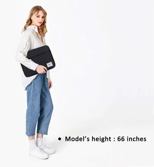 Alt view image 7 of 7 - Padded Laptop Sleeve Bag with Small Charger Case Compatible with Macbook Pro Air 13 inch 13.3 inch-14 inch Chromebook Notebook  Inspiron Surface Book
