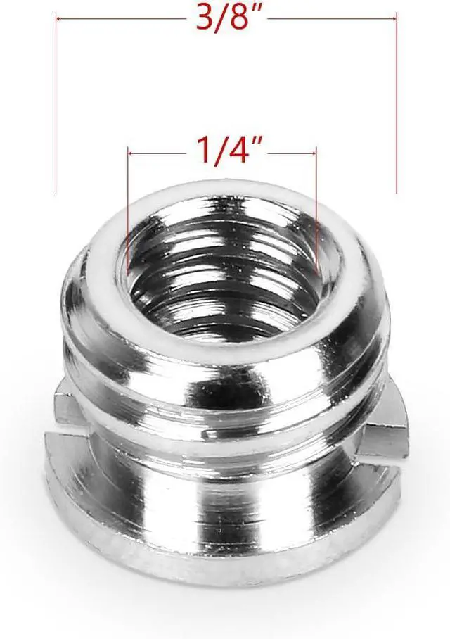 Alt view image 4 of 5 - 3 Pieces 1/4" 3/8" Tripod Screw Converter Adapter Flash Light Stand Connector Camera Spigot for DSLR Camera,Tripod,Shoulder Rig,Lighting Equipment,Camera Cage,LED Panel,GoPro