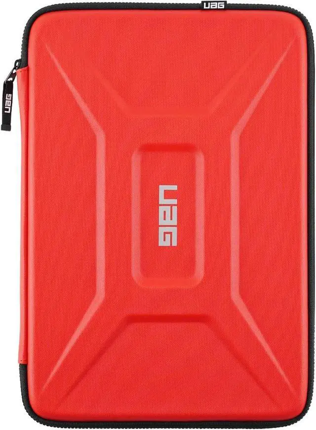 Alt view image 6 of 7 - UAG Large Sleeve for 15-inch Computers [Magma] Rugged Tactile Grip Weatherproof Protective Slim Secure Laptop/Tablet Sleeve