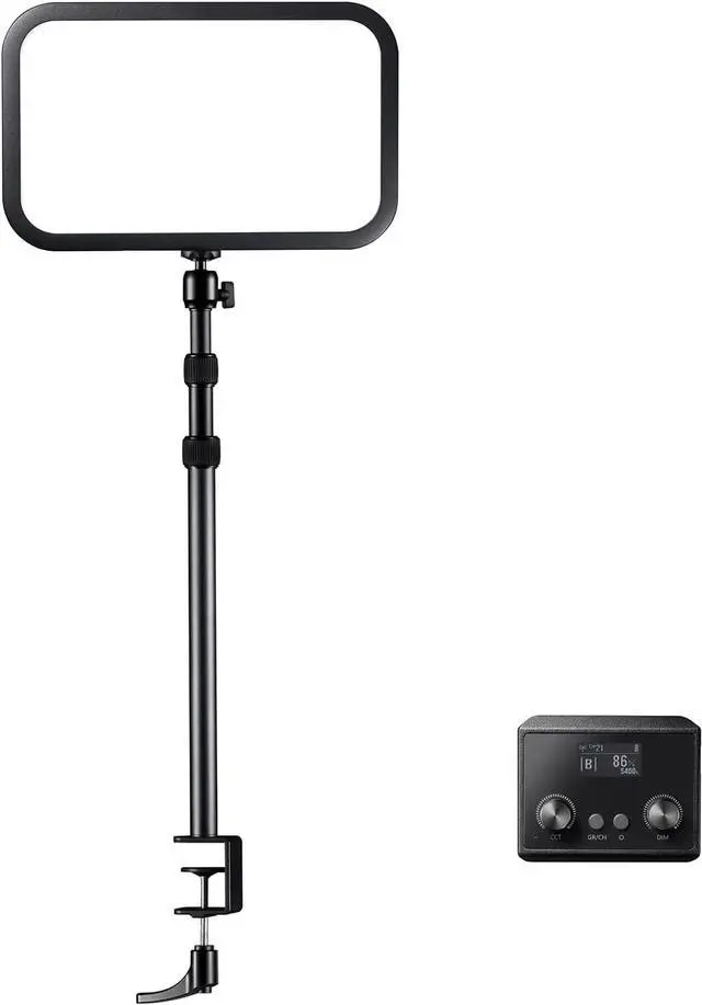 Main image of Godox ES45 Desktop LED Key Light for Streaming&Video Calls, Soft Dimmable 2800K-6500K, Magnetic Remote, App Control, Extendable Clamp Stand, Flicker-Free Light for YouTube, Twitch, Zoom&Home Office