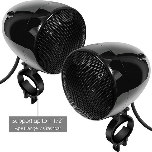 Alt view image 4 of 7 - Motorcycle Speakers Bluetooth Waterproof Radio Audio System with Amplifier, FM Radio, Volume Control, ATV UTV Compatible