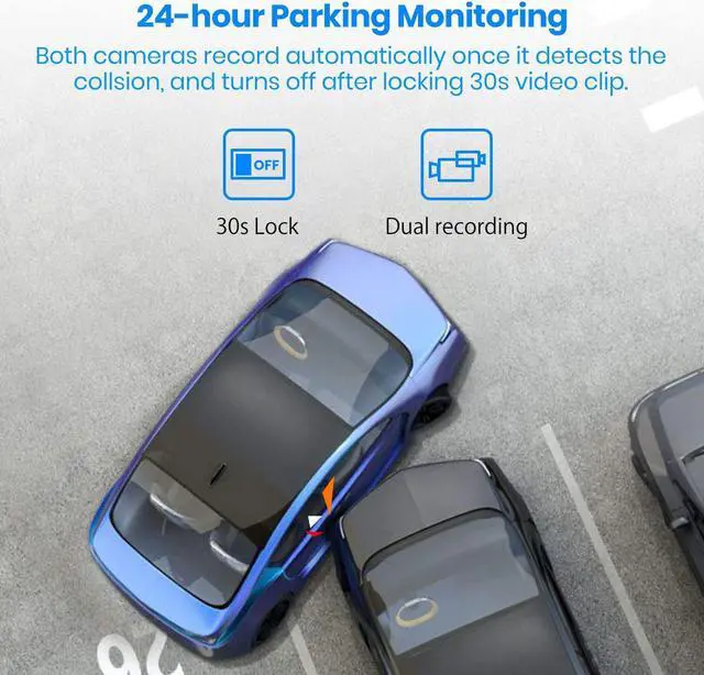 Alt view image 5 of 7 - AUTO-VOX V5PRO 1080P 9.35'' OEM Rear View Mirror Camera, Full Laminated Ultrathin Touch Screen Mirror Dash Cam Front and Rear with No Glare, Super Night Vision Car Backup Camera Mirror