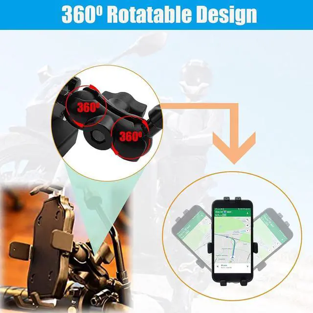 Alt view image 6 of 7 - Motorcycle Phone Mount GPS Navigation Bracket Mobile Phone Holder Fork Stem for Suzuki Hayabusa GSX-R 600 750 1000 YZF R1 R6 S1000RR CBR250R 300R Kawasaki Ninja 400