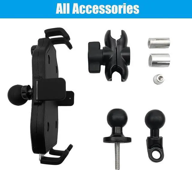 Alt view image 7 of 7 - Motorcycle Phone Mount GPS Navigation Bracket Mobile Phone Holder Fork Stem for Suzuki Hayabusa GSX-R 600 750 1000 YZF R1 R6 S1000RR CBR250R 300R Kawasaki Ninja 400