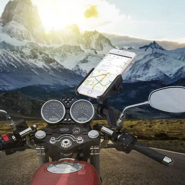 Alt view image 3 of 4 - iMESTOU Motorcycle Wireless Charger Phone Mount Waterproof Handlebar Qi Charging Phone Holder 360 Rotatable for 3.5-6.5 Inch Cellphones Work with 12V/24V Vehicles