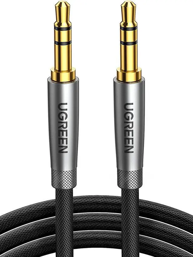 Main image of Good Product Outlet 3.5mm Audio Cable Nylon Braided Aux Cord Male to Male Stereo Hi-Fi Sound for Headphones Car Home Stereos Speakers Tablets Compatible with iPhone iPad iPod Echo More 6FT